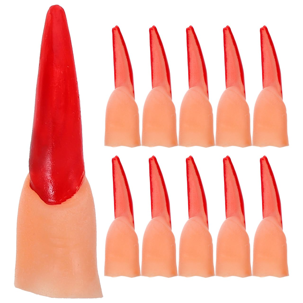 Photo 1 of Abaodam 20 Pcs Halloween Witch Finger Red Plastic Fake Fingers Halloween Party Cosplay Costume Accessory Zombie Vampire Fingers