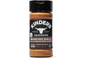 Kinder's Organic Woodfired Garlic Rub, Premium Quality Seasoning, MSG Free and USDA Certified Organic, 3.5 oz