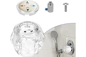 STANDWME RP41661 Upgraded Universal Shower Handle Replacement Kit for Hybrid Faucets - with Transparent Acrylic Plug, Compatible with Delta Single Handle Faucets