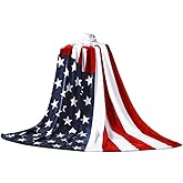 59"x79" American Flag Bed Sofa Blanket Couch Cover Luxury Super Soft Flannel Warm Plush Fleece Bed Throw Quilt Blanket Bedspread for Bed Couch Sofa Car Travel Bedding Blankets Machine Washable