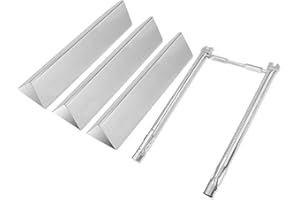 BURLY GRILL Grill Replacement Parts 7635 for Weber Spirit, Flavorizer Bars 15.3 Inch Flavorizer Bars and 69785 Burner for Weber Spirit I & II 200 with Front Control, Spirit E210, E220, S210, S220