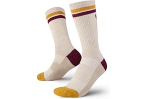 Outway Everyday Merino Wool Crew Socks, Moisture-Wicking Athletic Calf Socks with Arch Support for Women and Men