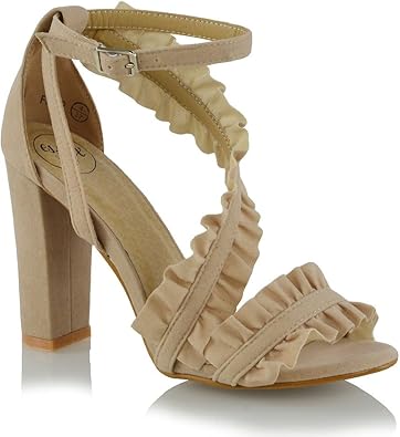 chunky heel evening shoes