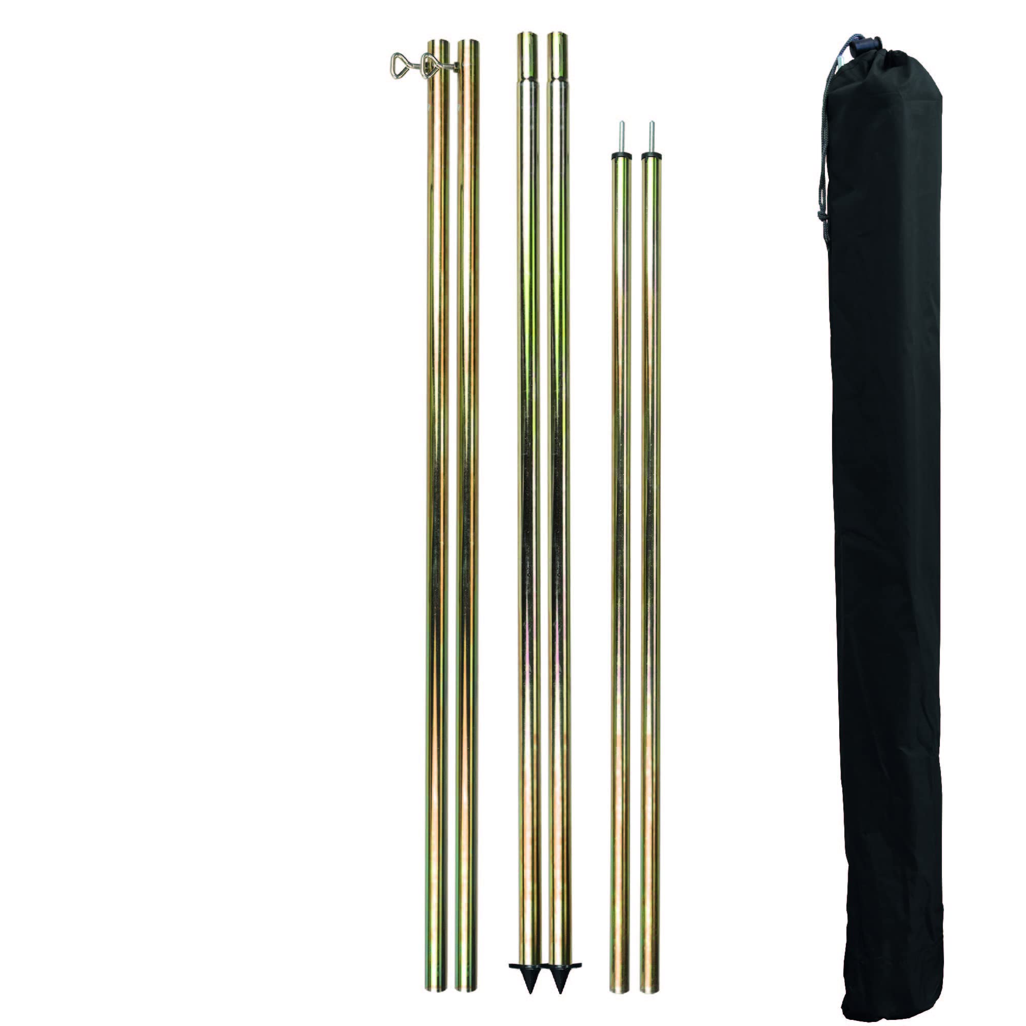 CampAir Set of 2 Adjustable Poles for Tarps, Awnings, Sun Shelter, Tents