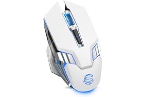 Wireless Gaming Mouse Bluetooth Mouse, Quiet Click, 800mAh Long-Lasting Rechargeable Battery, Multi Device, 7 Buttons,Light u