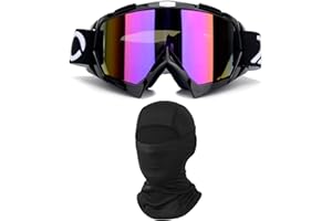 ZJNUO ATV Goggles with Balaclava face Mask for Men Women and Youth, Dirt Bike Motorcycle Motocross Riding Ski Goggles