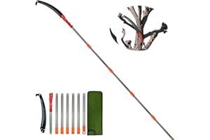 LICHTUND Pole Saws for Tree Trimming, Manual Pole Saws 10.5 Feet Extension Pole Tree Trimmer Cut Tree Branch Garden Tools Loppers Hand Pruning Saws for Sawing and Shearing