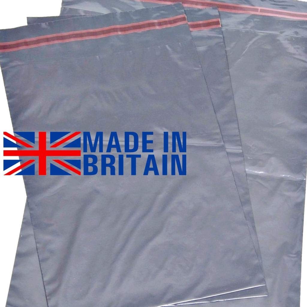 SURELOCK Premium UK Made Grey Mailing Bags - Virgin Plastic Mailers - No Chemical Smell (24" x 36", 5)