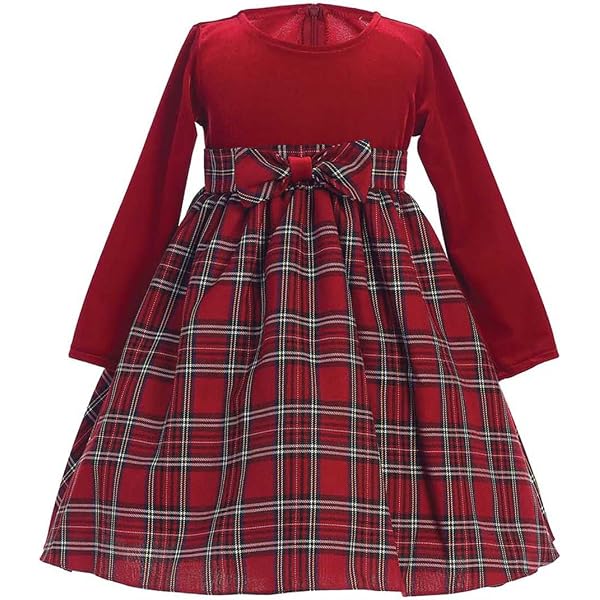 Amazon.com: iGirlDress Baby Girls Red Black Velvet Plaid Holiday Fall  Christmas Girls Dress 503 Size S: Clothing, Shoes & Jewelry