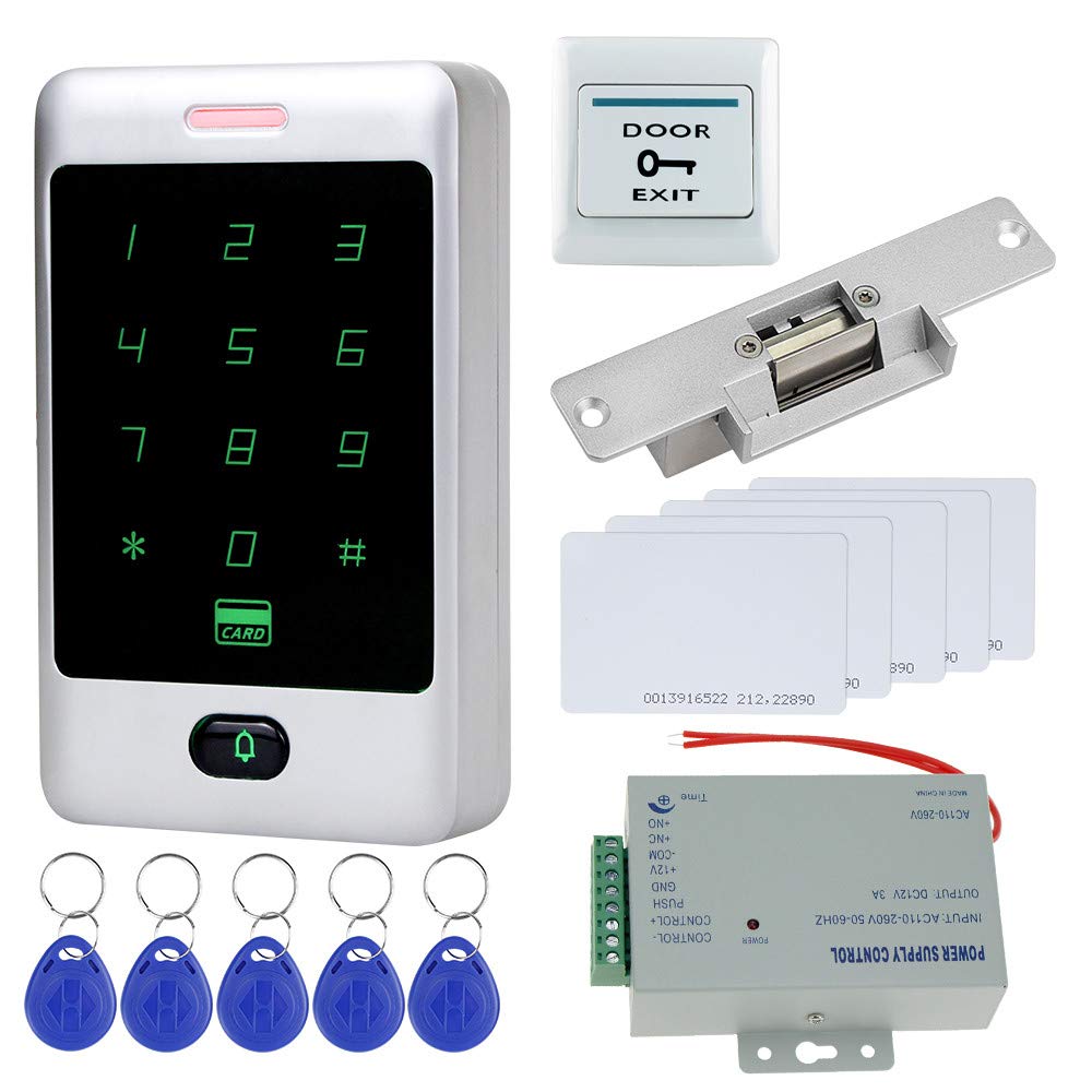 Dongyang Standalone RFID Access Control Touch Metal Keypad With Waterproof For Door System 8000 Users (NC Lock)