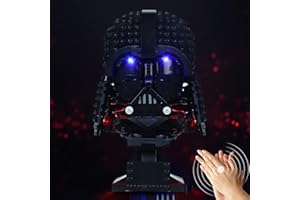 BRICKSHINING LED Lighting Compatible with Lego Darth Vader Helmet 75304, Light Kit Compatible with Lego 75304, Giving Light to Model, NOT Included The Model Set（Voice Controlled Version）