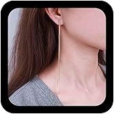 Erimberate Bohemian Snake Chain Drop Earrings Snake Bone Chain Earrings Long Fringe Chandelier EarringMetal Sleek Dangle EarringJewelry for Women