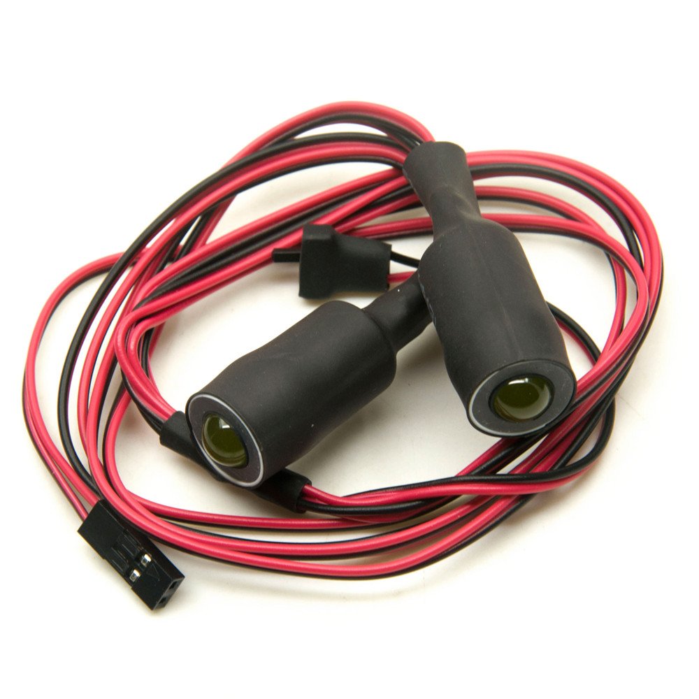 13mm 2Leds Angel Eyes & Demon Eyes LED Headlight Back Light for 1/10 RC Car (Red+White)