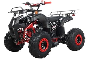 X-PRO 125cc ATV 4 Wheels Quad 125 ATV Quads with LED Lights, Big 19"/18" Tires!(Spider Black, Factory Package)
