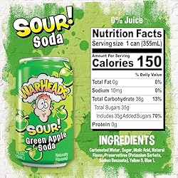 Sour Fruity Soda with Classic Warheads Flavors