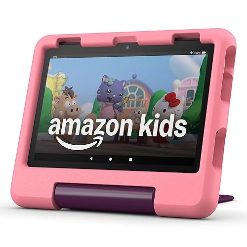 Amazon Fire HD 8 Kids tablet (newest gen), ages 3–7 | 3 GB memory, includes ads-free books, games and videos that children love, 8" HD screen, parental controls, 13-hr battery, 32 GB
