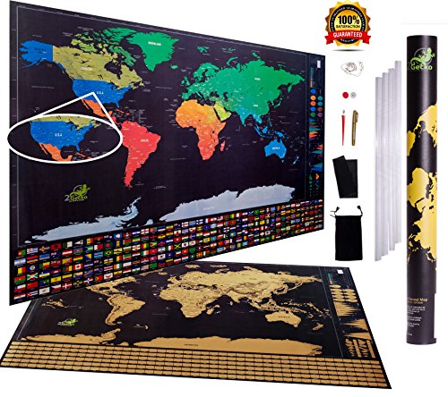 Cyber monday sale scratch off world map frame included …