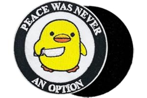 HIESPU STORE Funny Meme Tactital Patch, Peace Was Never An Option Embroidered Hook and Loop Patch