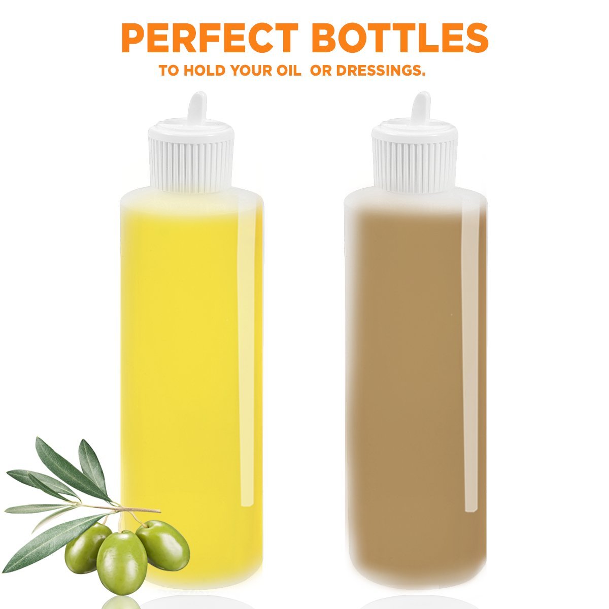 16 OZ PLASTIC SQUEEZE BOTTLES WITH FLIP TOP DISPENSER CAP FOR