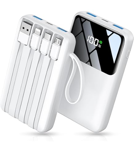 Amazon.com: Portable Charger with Built in Cable, 15000mAh