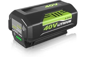 ENERMALL 6.0Ah OP4060A Replacement for Ryobi 40V Battery Compatible with Ryobi 40 Volt Battery Lithium Ion OP4015 OP4040 OP4026A OP40201 OP4050A OP4015 OP40261 OP4030 OP40401 OP4060 Power Tools (Green)