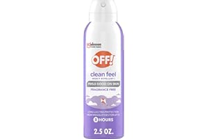 OFF! Clean Feel Insect Repellent Aerosol with 20% Picaridin - Long-Lasting DEET-Free Protection from Mosquitoes, Fragrance-Free Pest Control for Ticks & Flies, Camping, Travel Size Bug Spray - 2.5 oz