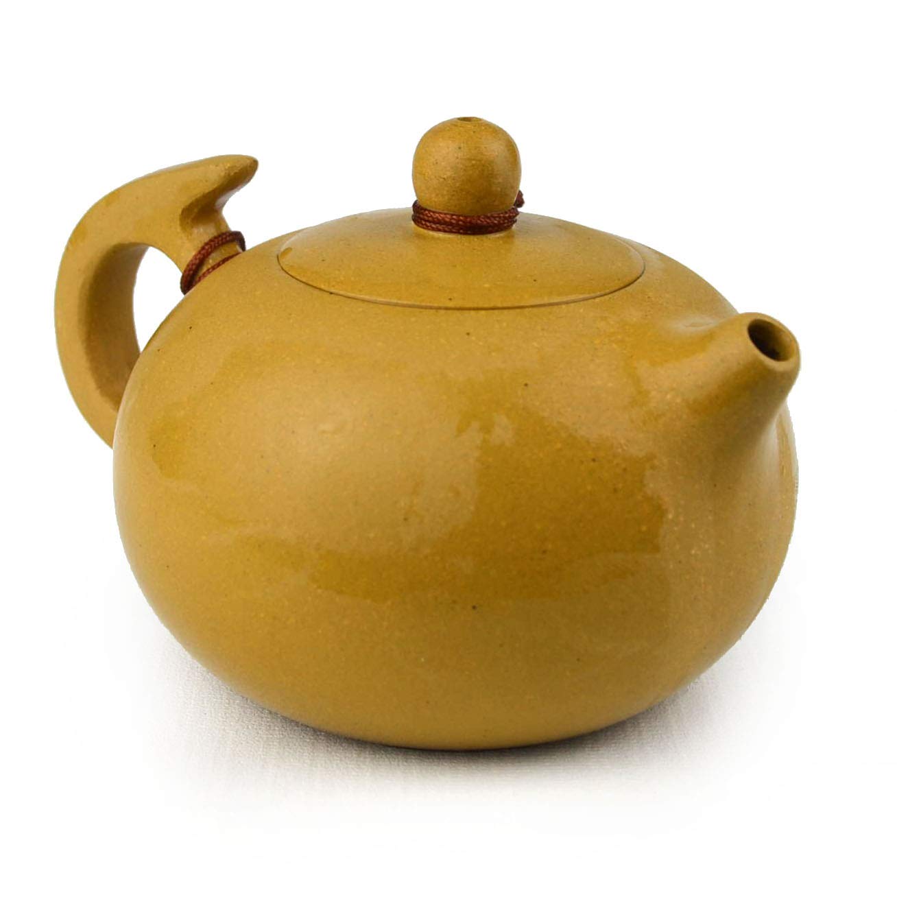Yixing Teapot 8oz Chinese Zisha Tea Xishi Pots Natural Zini Yellow Mud (Yellow)