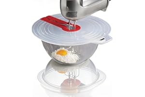 12in Splash Cover, Mixer Splatter Guard Egg Whisk Mixing Bowl Lid Egg Bowl Cover Screen Guard Bowl Lid Silicone Anti Splash C