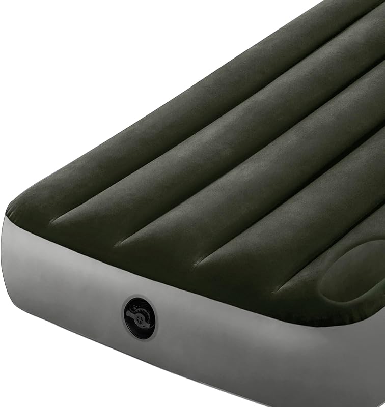64761 - Colchón Hinchable 1 Plaza con Bomba de pie Fiber-Tech Downy, Medidas 76 x 191 x 25 cm