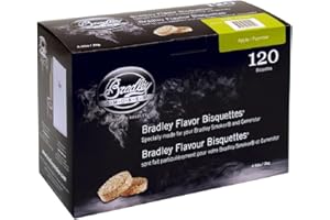 Bradley Smoker Bisquettes For Grilling and BBQ, Apple Special Blend, 120 Pack