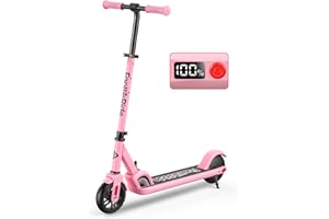 FanttikRide C9 Kids Electric Scooter Ages 8-12, Foldable for Kids 3.9-5.2 ft, 132 lbs, 5 Miles Range, Up to 40 mins Ride Time, 2 Safe Max Speed 6/10 MPH, 3 Adjustable Heights