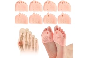 JUDUNA 4 Pairs Silicone Toe Separator, 2024 New Toe Seperators Toes Toe Spacers, Toe Separators for Overlapping Toes Foot Corrector, Toe Separators for Women and Men (Skin color)