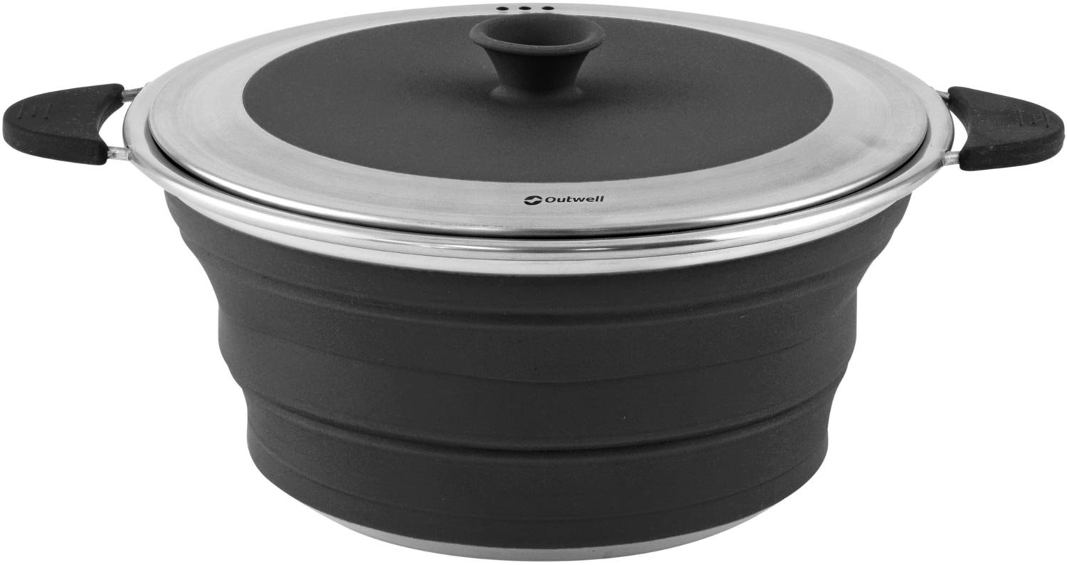 Relags Outwell Collaps Cooking Pot 2.5 Litres with Lid Black
