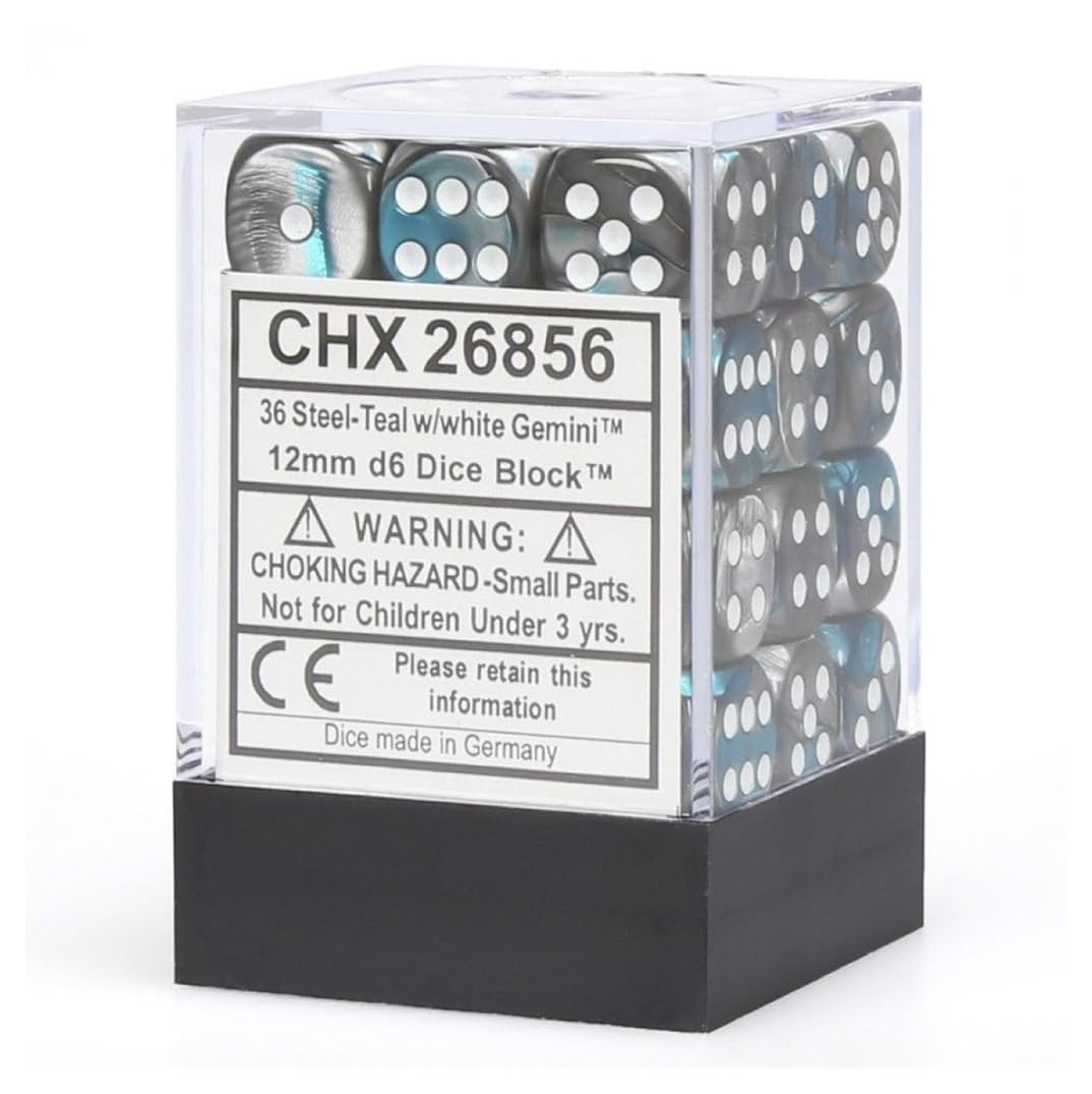 Chessex 26856 Blue Plastic Hexahedron Number Dice Accessories