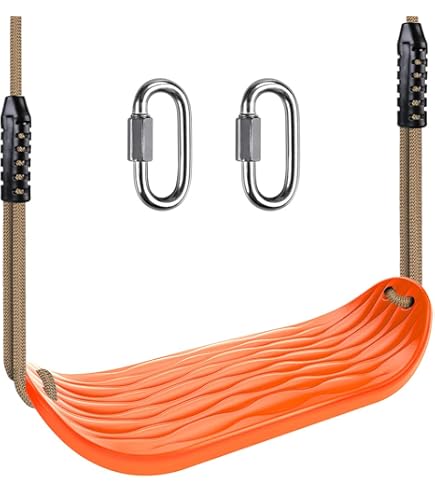 Highback Half Bucket Swing Seat - Yellow With Chains & Hooks For Swing Sets