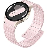 SNBLK Magnetic Band Compatible with Samsung Galaxy Watch 7 Band 6 5 4 Active 2 FE 40mm 44mm/5 Pro 45mm/6 4 Classic/Watch 3, No Gap 20mm Magnet Silicone Sport Strap for Samsung Watch Bands Men Women