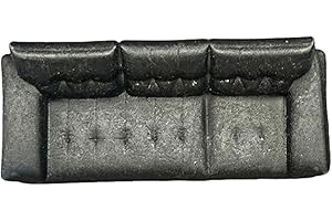 Generic 1/64 Scale Model of A Sofa and Table, Automotive Repair Shop Scene Set, Repair Diorama Accessory, Black Sofa