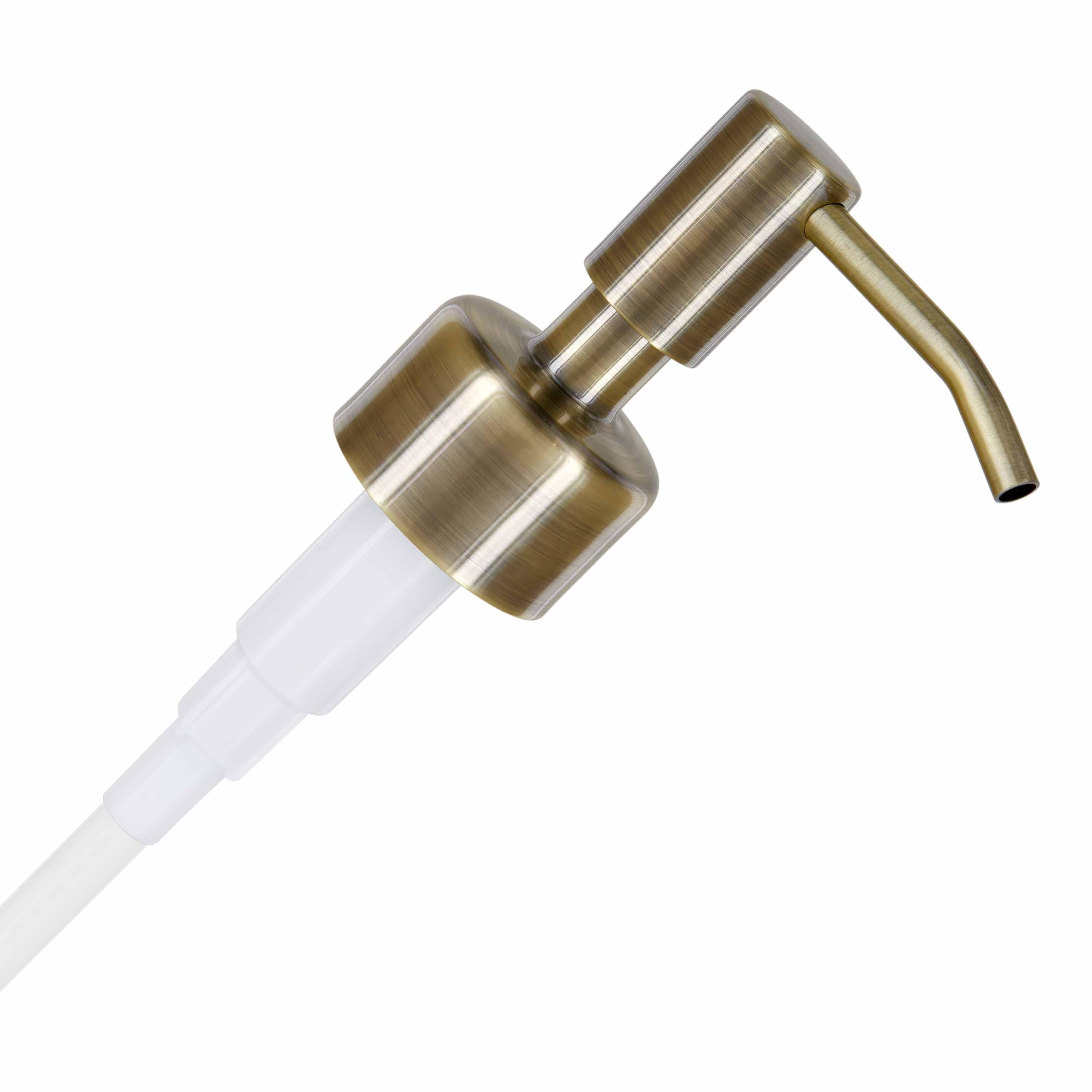 ALTGLAS Soap Dispenser Pump Head 'Budapest' - Spare Replacement for Standard Neck Size - 26-28 mm Thread From Stainless Steel (Vintage Brass)