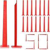 50 Pack 100 MM Leveling Pins, Self-Leveling Stick Pegs for Professional Tile, Stone, Concrete and Flooring Tools (Red)