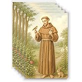 Shepherd's Grace Saint Francis of Assisi Prayer Cards – Laminated Catholic Holy Cards, 5-Pack – Prayer of Peace, 4.5 × 2.75 in