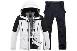 GS SNOWING Men's Jacket and Pants Set Insulated Waterproof Waterproof Snowboard Snowsuits for Snow Sport