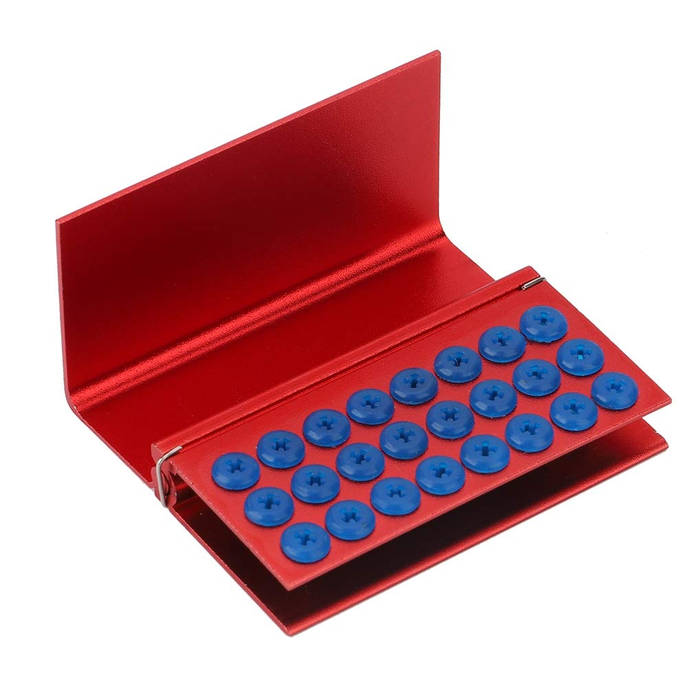 Ranvo Modern Dental Burs Disinfection Box, 24 Holes, Aluminium Alloy, Approx. 7.5 x 4 x 3.4cm / 3 x 1.6 x 1.3inch, Autoclavable, Dentist Tool