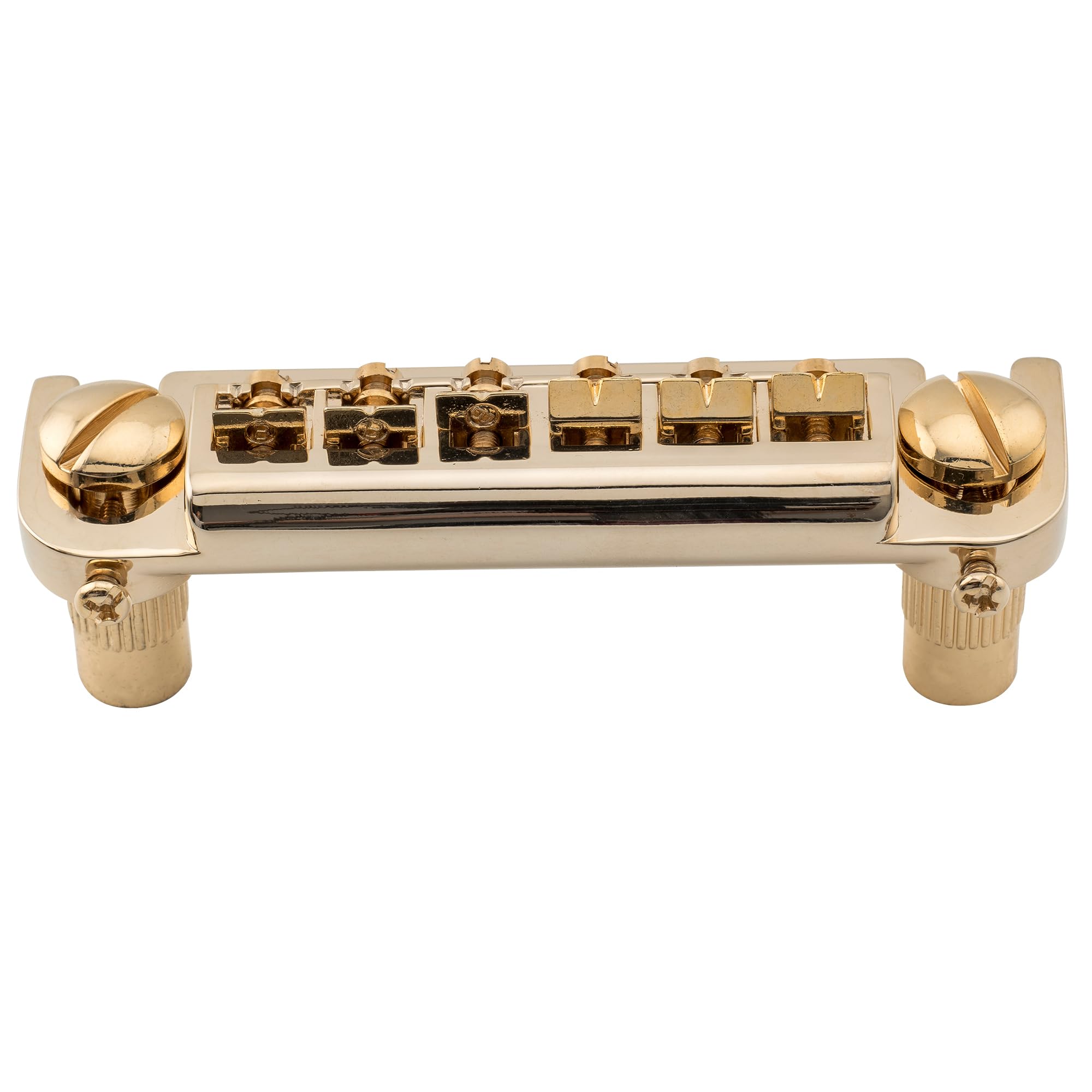 Musiclily Pro 52.5mm Badass Style Adjustable Wraparound Bridge Tailpiece for Epiphone Les Paul Junior LP Style Guitar, Gold