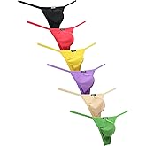 iKingsky Men's Soft Pouch String Thong Underwear Sexy Low Rise T-back Mens Under Panties