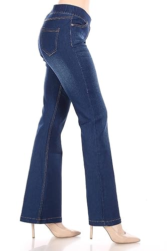 Women's Flared Jeans Pull-On Stretch Bootcut Denim Flared Jeggings