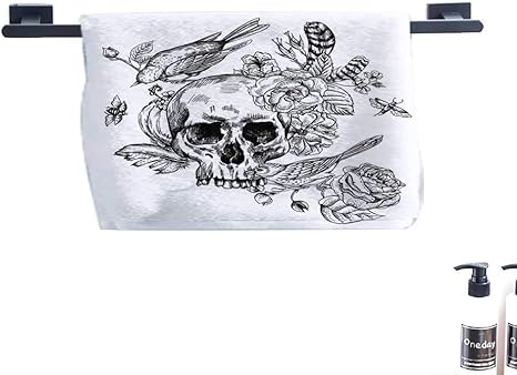 Amazon Co Jp Warmfamily ビーチ プールハウスタオル ブラック ホワイト 花咲くバレンタイン バラ 愛の情熱を表現するブーケ ペールグレー ブラック ホワイト W12 X L27 ホーム キッチン