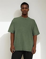 Suvipnee Men's Acid Wash T-Shirts Oversized Unisex