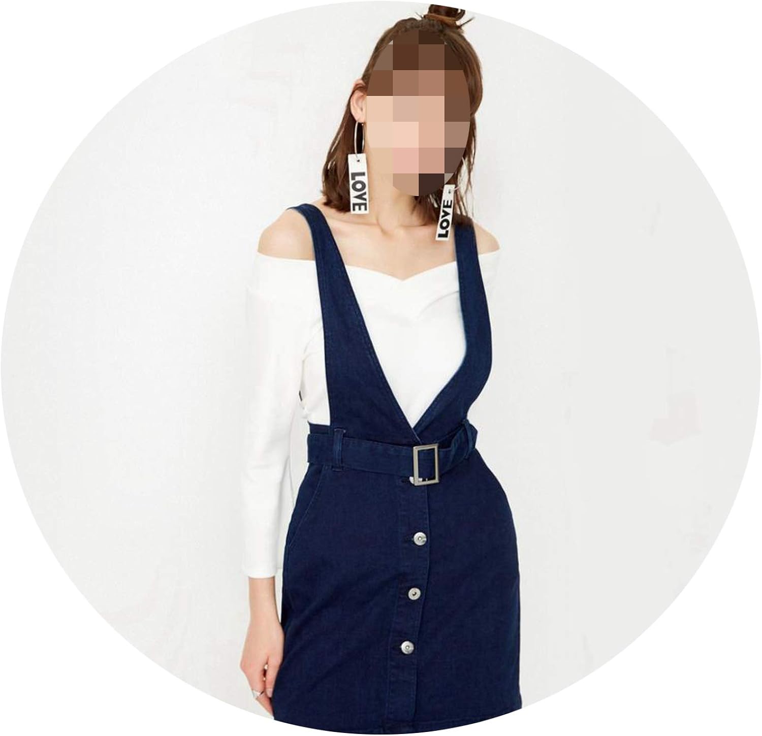 tie up denim dress