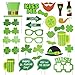 Mosoan Funny St. Patricks Day Photo Booth Props Kit - Irish Day Party Supplies - St. Patty’s Day Party Favors - 28 Pcs