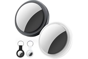 BOWENBO 2 Packs Air Tracker Tags Compatible with Apple Find My (iOS Only), Bluetooth Tracker, Smart Keys Finder and Item Locator with Waterproof Case for Wallet Luggage Backpack 1B1W